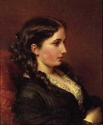 Franz Xaver Winterhalter Study of a Girl in Profile china oil painting reproduction